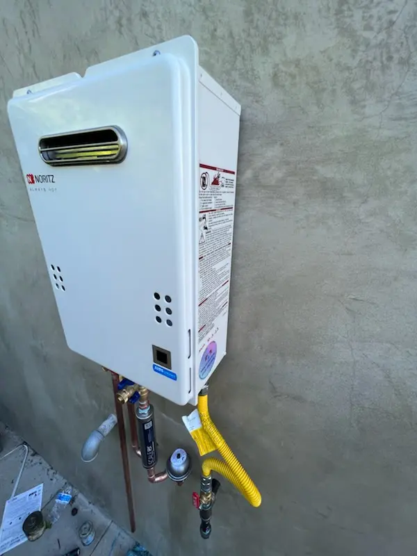 Tankless water heater installation for The Landings homes